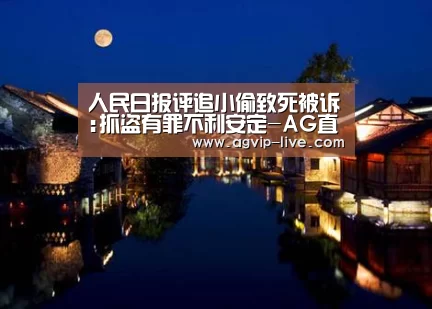 人民日报评追小偷致死被诉:抓盗有罪不利安定-AG直播(图1) AG国际厅